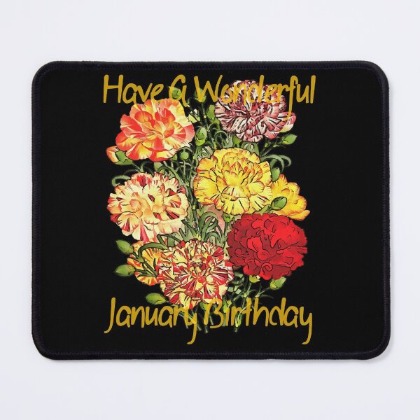 Item preview, Have A Wonderful January Birthday Yellow Text designed and sold by taiche.