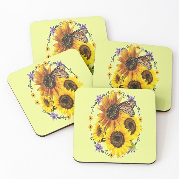 Item preview, Circle of Sunflowers, Sunflower  bib flower , boho floral cute design inspired by nature designed and sold by Adri Barnard.
