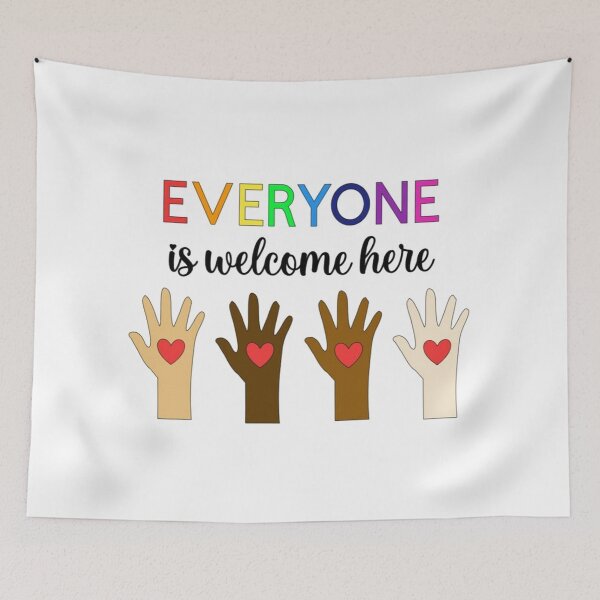 Item preview, Everyone is Welcome Here Rainbow designed and sold by rofiahidn.