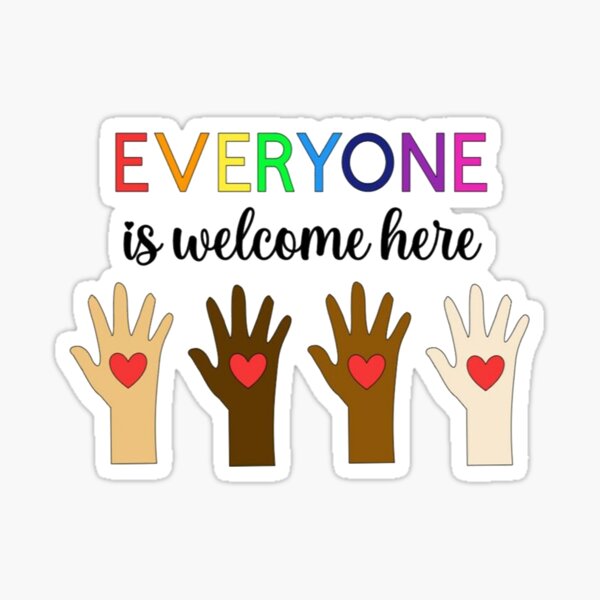 Item preview, Everyone is Welcome Here Rainbow designed and sold by rofiahidn.