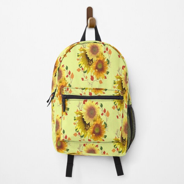 Item preview, Sunflowers and Autumn Leaves, Sunflower  bib flower , boho floral cute design inspired by nature designed and sold by Adri Barnard.