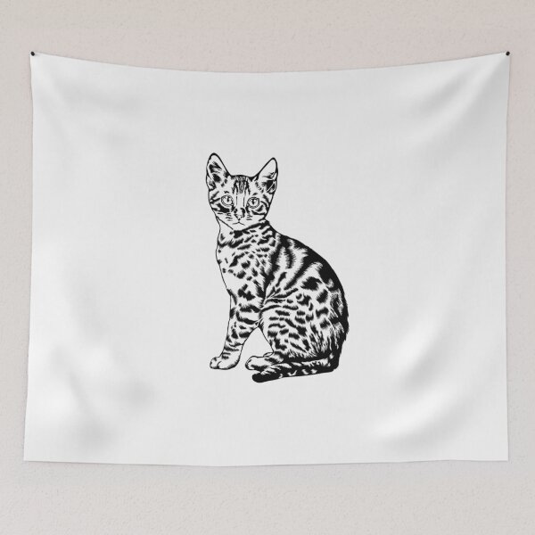 Item preview, Hand Drawn Bengal Cat designed and sold by jonrdesign.