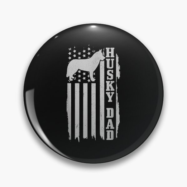 Item preview, Mens Husky Dad Vintage American Flag Patriotic Husky Dog designed and sold by Evrard123123.