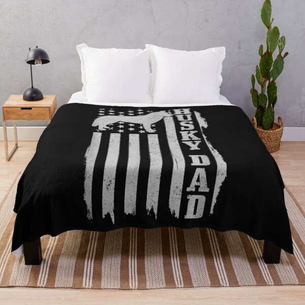 Item preview, Mens Husky Dad Vintage American Flag Patriotic Husky Dog designed and sold by Evrard123123.