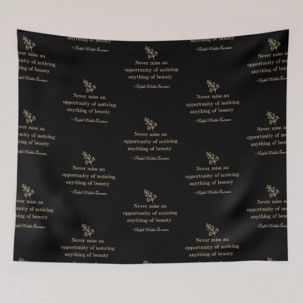 Item preview, Never Miss The Opportunity Of Noticing Anything Of Beauty Emerson Quote Text Design designed and sold by EarthArtDesigns.