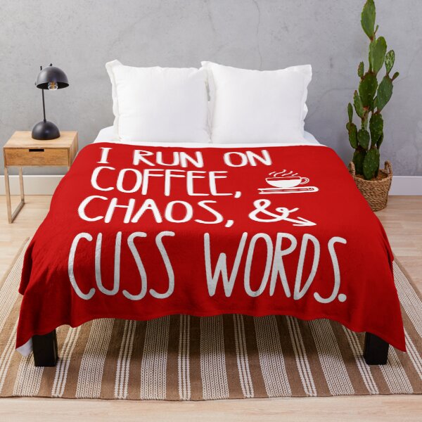 Item preview, I run on coffee, chaos and cuss words, Funny Team Member, TTM designed and sold by KlaraMacinka.