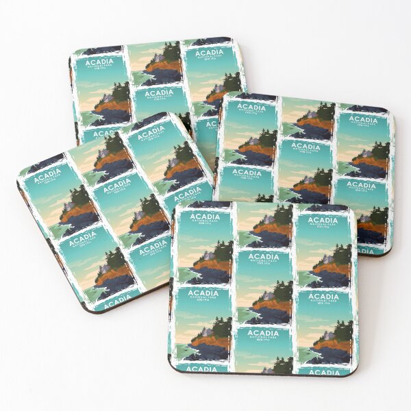 Item preview, Acadia National Park Vintage Minimal Retro Travel Poster designed and sold by Stadify.