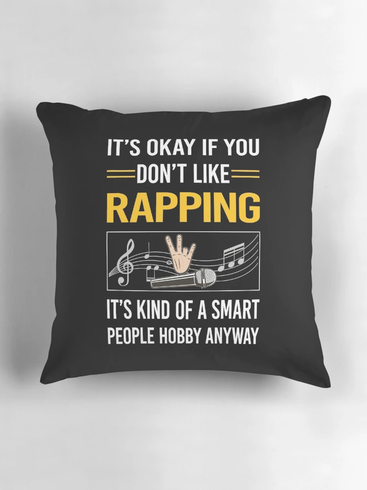 Thumbnail 3 of 4, Pillow, Funny Smart People Rapping Rap Rapper designed and sold by RandalDavis.