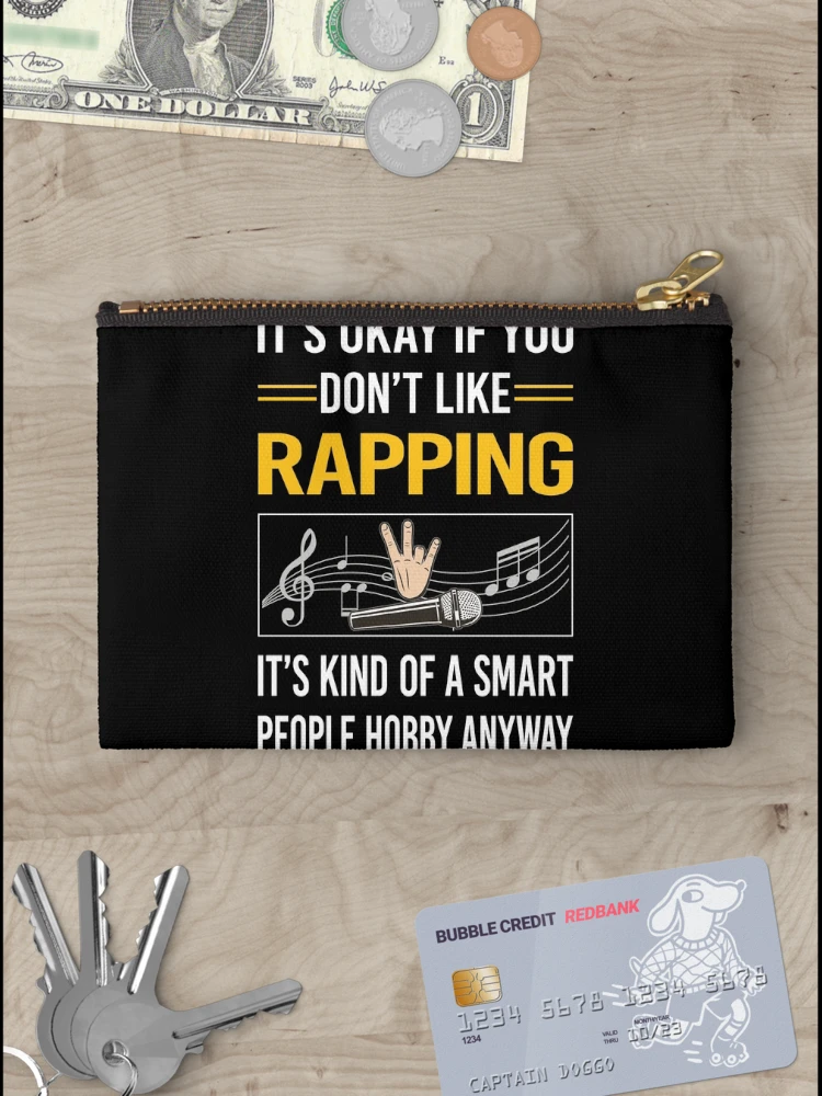 Thumbnail 3 of 4, Zipper Pouch, Funny Smart People Rapping Rap Rapper designed and sold by RandalDavis.