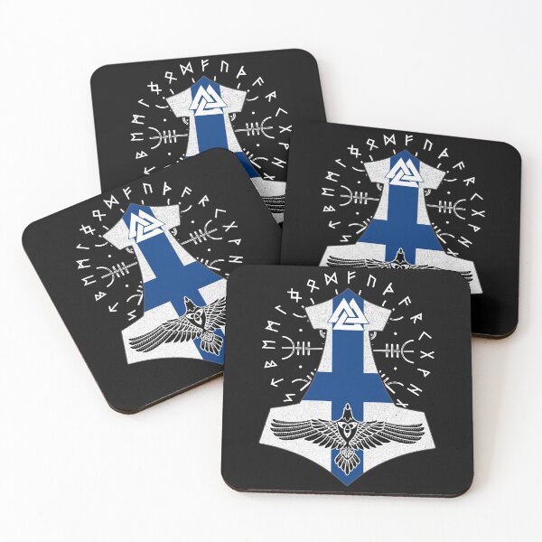 Item preview, Viking Finland Flag Viking Thor Runes Finland Vikings designed and sold by Bommer20.