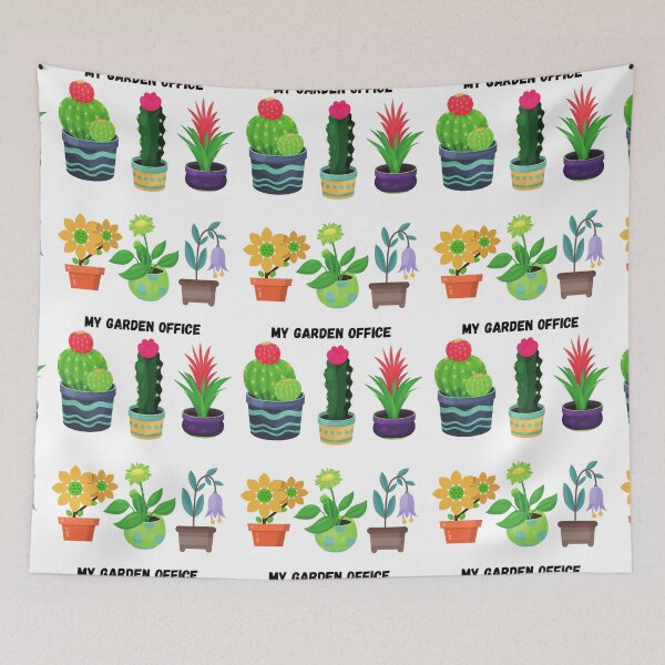 Item preview, Potted Vintage Botanical Floral Flower in my Garden Office designed and sold by Hinny8.