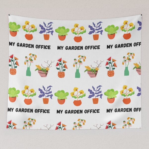 Item preview, Potted Botanical Floral Flower in for my Garden Office designed and sold by Hinny8.