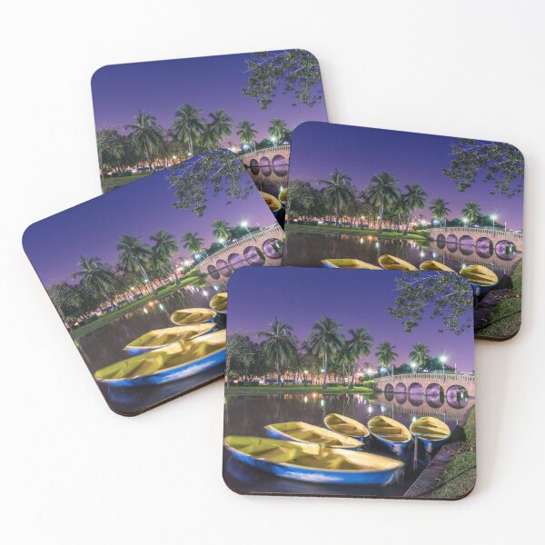 Item preview, Scenic lake view with boats at Chatuchak Park in Bangkok designed and sold by WorldScenery.