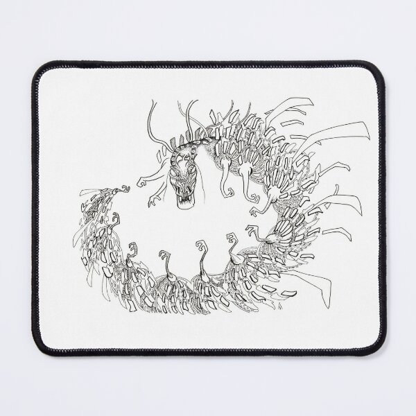 Scolopendra (2021), insect, circle, dragon Mouse Pad