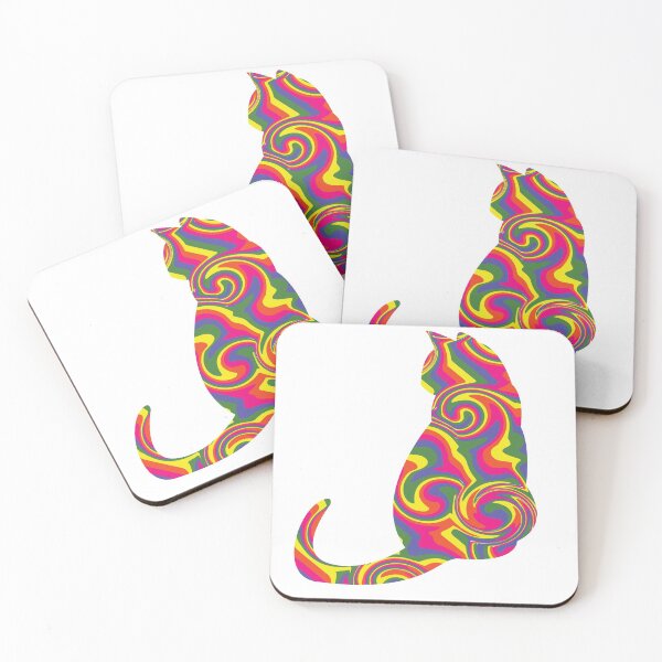 Item preview, Cat Lovers Vibrant Colors Abstract Design designed and sold by RihabPrint.
