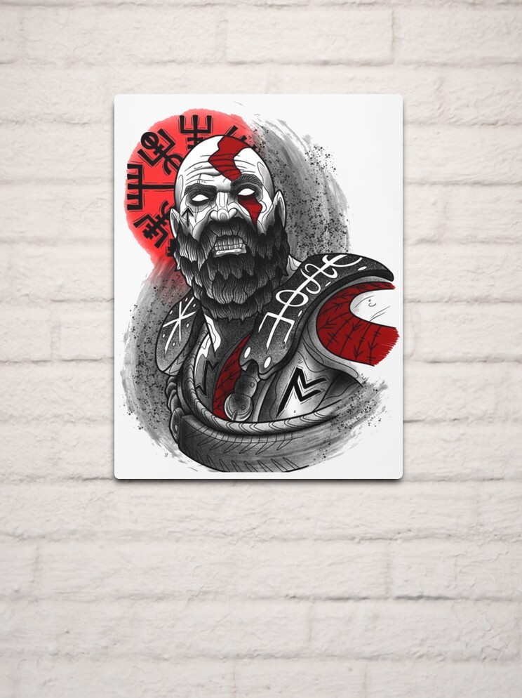 Kratos - Rage of Sparta  God of War Ragnarok Metal Print for