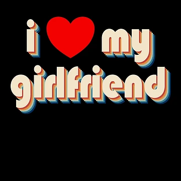 Aperçu de l'œuvre I Love My Girlfriend Heart Hot Retro I Love My Girlfriend Gear de DynamicDesign