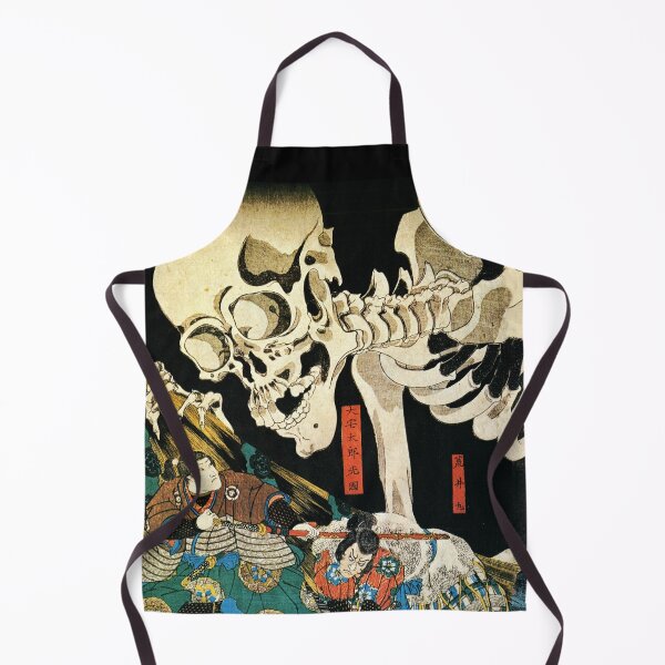 Item preview, Giant skeleton trying to eat two japanese wariors designed and sold by Byfab.
