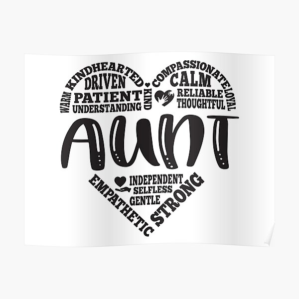 "Aunt, auntie, aunts day, aunt heart" Poster for Sale by brackerdesign