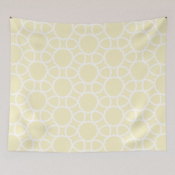 Item preview, White and Yellow Petal Shape Tile Pattern Pairs Diamond Vogel 2022 Popular Colour Pure Laughter 0846 designed and sold by ColorOfTheYears.