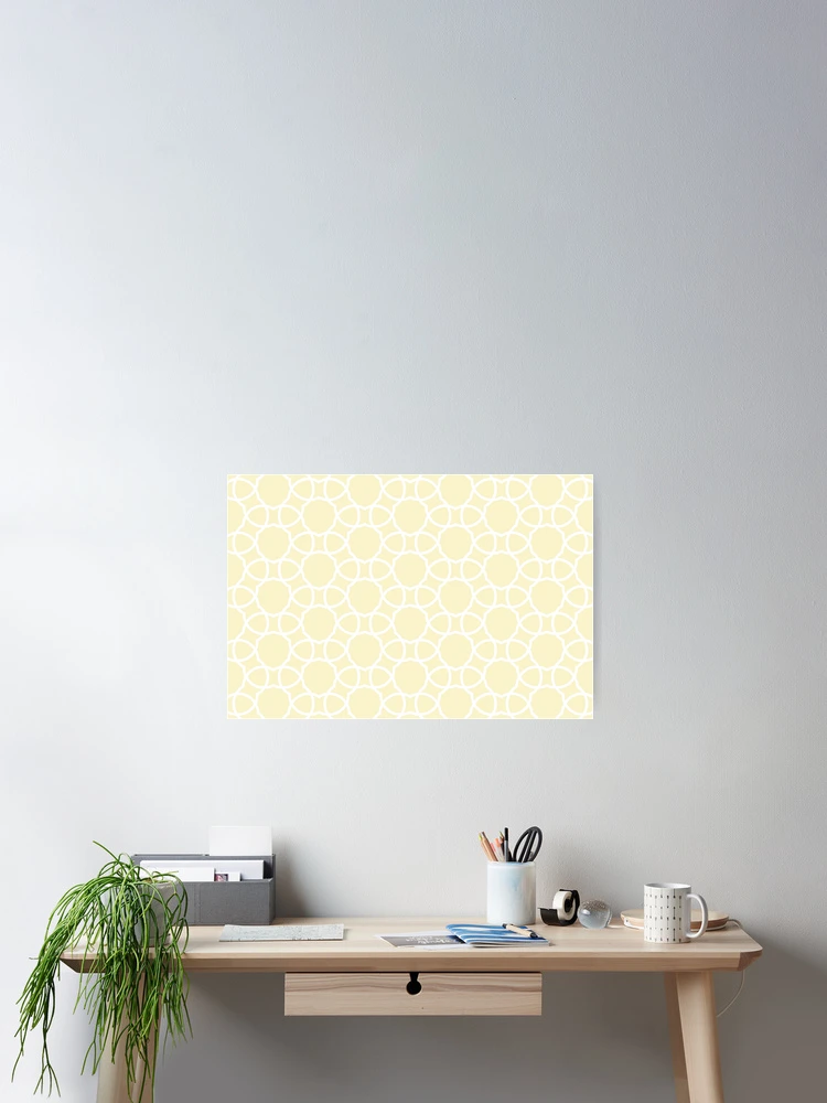 Thumbnail 2 von 3, Poster, White and Yellow Petal Shape Tile Pattern Pairs Diamond Vogel 2022 Popular Colour Pure Laughter 0846 designt und verkauft von ColorOfTheYears.