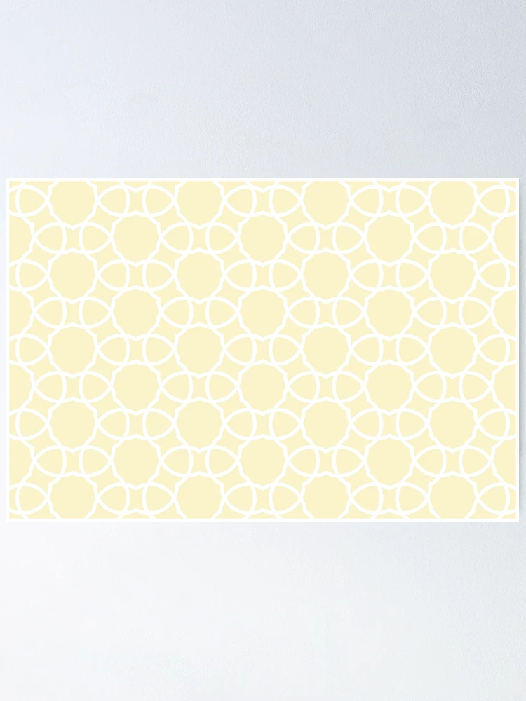 Thumbnail 1 von 3, Poster, White and Yellow Petal Shape Tile Pattern Pairs Diamond Vogel 2022 Popular Colour Pure Laughter 0846 designt und verkauft von ColorOfTheYears.