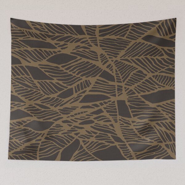 Item preview, Elegant  Abstract line art in dark brown background designed and sold by jeanyun48.