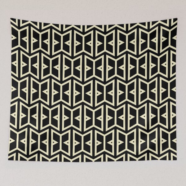 Item preview, Black and Yellow Art Deco Shape Pattern Pairs Diamond Vogel 2022 Popular Colour Pure Laughter 0846 designed and sold by ColorOfTheYears.