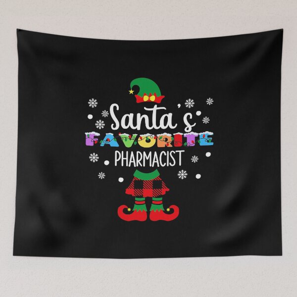 Item preview, Santa's Favourite Pharmacist Funny Christmas Elf Tee for Men Women designed and sold by PoochmamaDes.