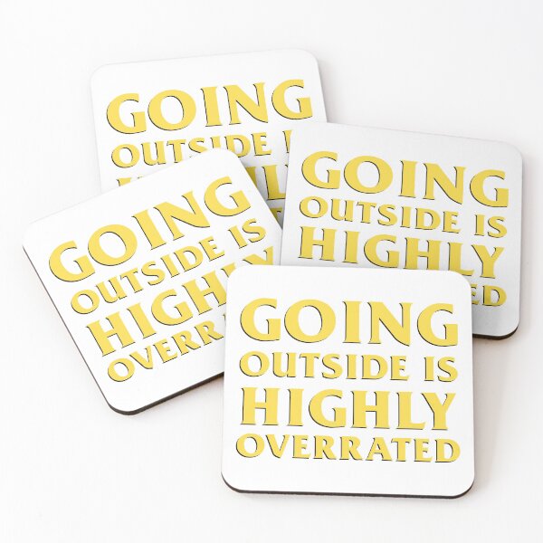 Item preview, GOING OUTSIDE IS HIGHLY OVERRATED Yellow Design designed and sold by andrei49387.