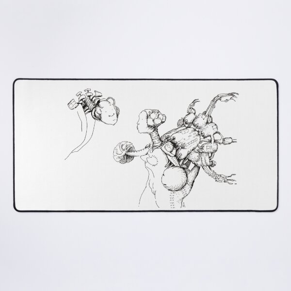 Cyberpunk (2021), two, meeting, faces, cyber Desk Mat