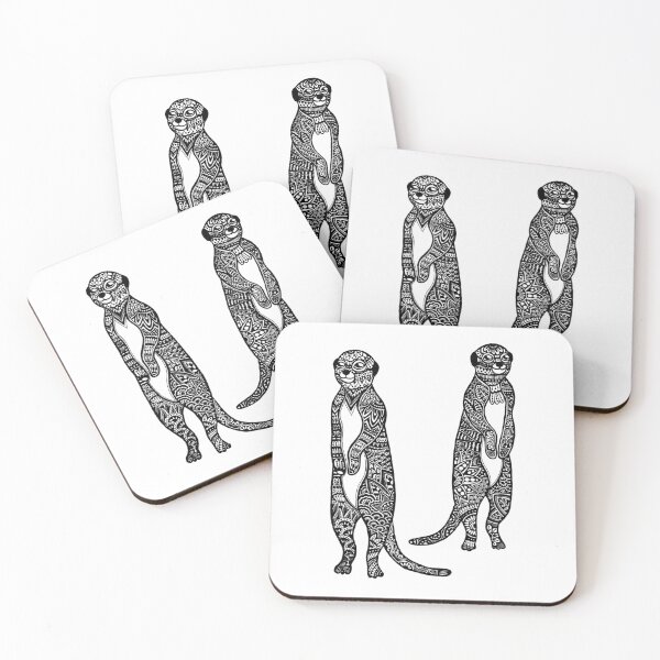 Item preview, Meerkat zentangle designed and sold by blackblizzard.