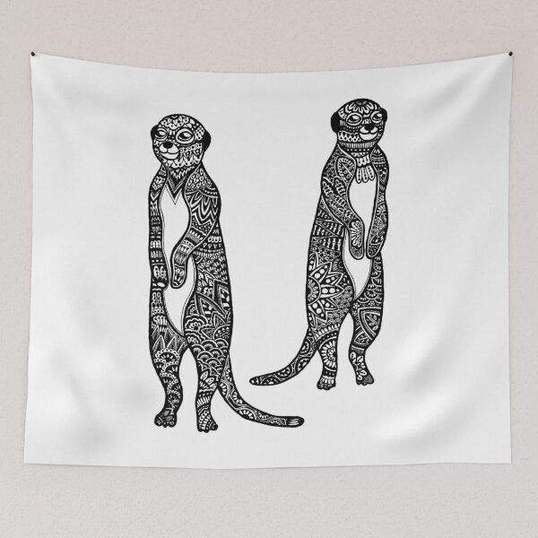 Item preview, Meerkat zentangle designed and sold by blackblizzard.