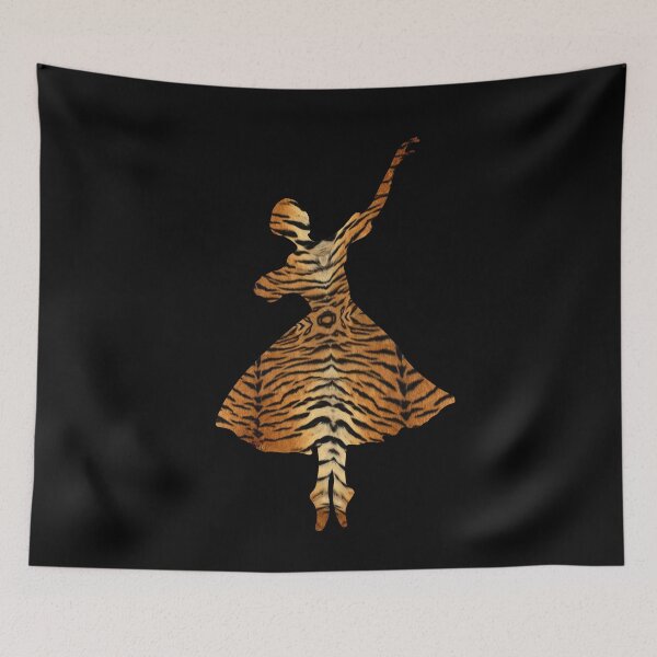 Item preview, BALLET - TIGER TEXTURE - BALLERINA SILHOUETTE designed and sold by KoolDsignsDANCE.