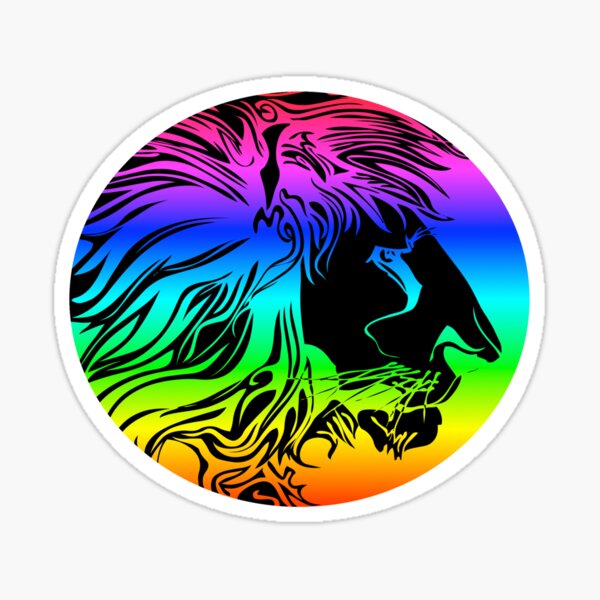 Colorful Lion Stickers Sticker