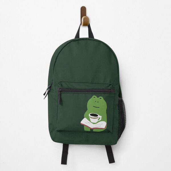 Item preview, Frog is drinking coffee and reading a book designed and sold by Bella510.