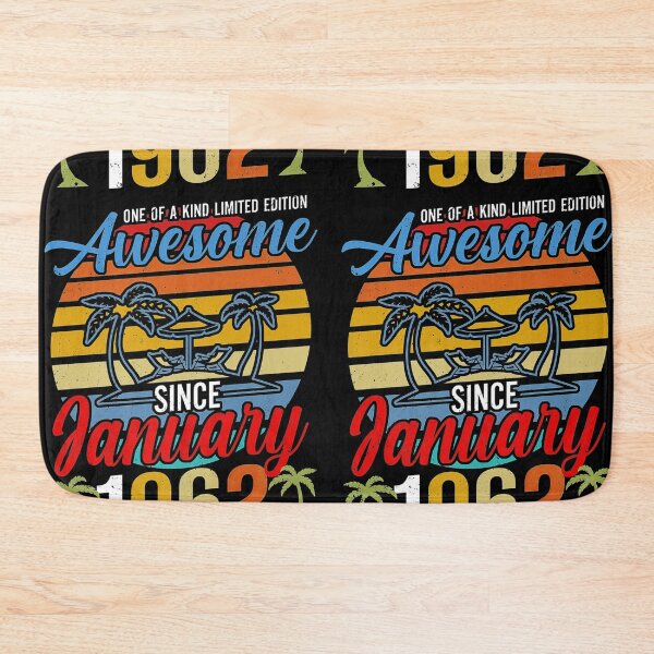 Item preview, Awesome Since January 1962 Vintage 1962,vintage 1962,1962 birthday,60th,january 1962,january 60th,january designed and sold by lukelarkind.