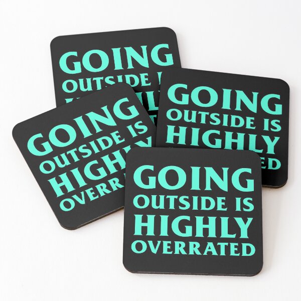 Item preview, GOING OUTSIDE IS HIGHLY OVERRATED Light Blue Design designed and sold by andrei49387.