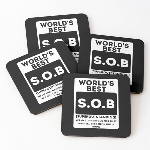 Item preview, World's Best SOB Super Outstanding Boss, Funny Colleague Gifts Tee designed and sold by AMINE  ★★★★★.