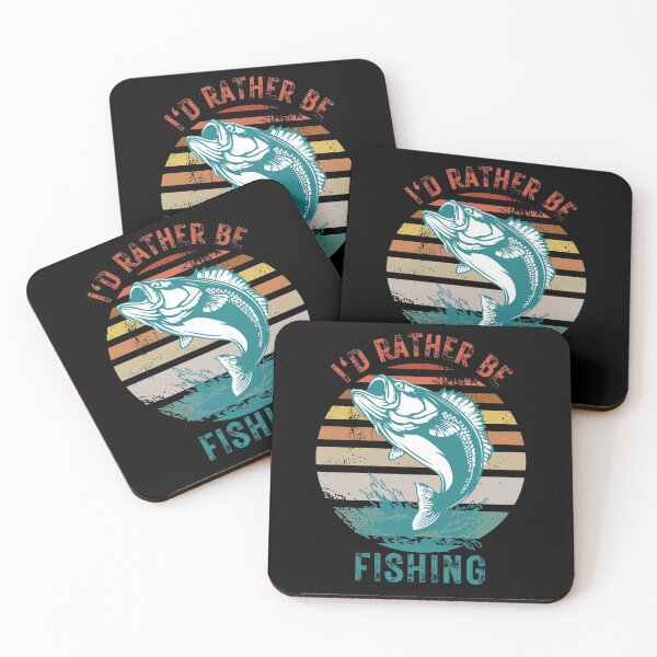 Item preview,  I'd Rather Be Fishing, Outdoor Fishing Hobby, Retro Sunset Fishing designed and sold by Benchamart.