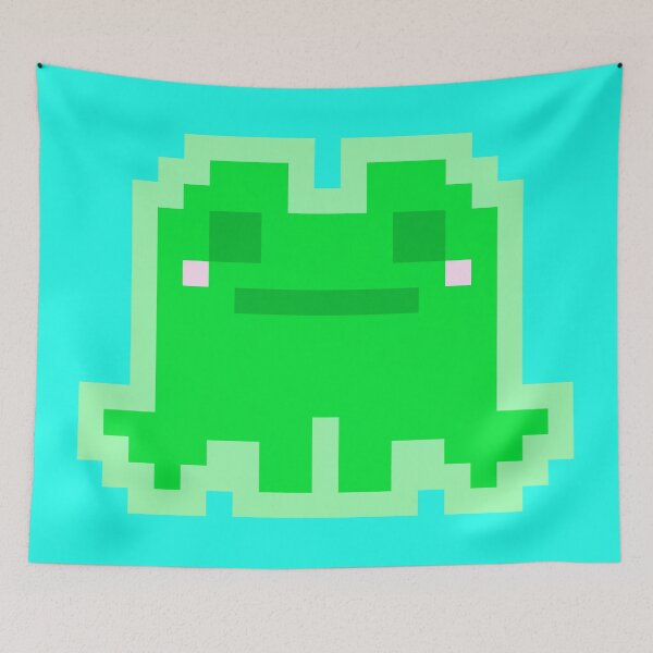Item preview, Tiny Green Pensive Pixel Frog designed and sold by rin3d .