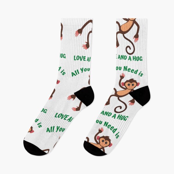 Item preview, Like a funny jumpy monkey with a love and a hug I will be happy and jumpy designed and sold by Hinny8.