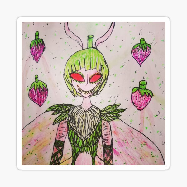 Strawberry moth Sticker