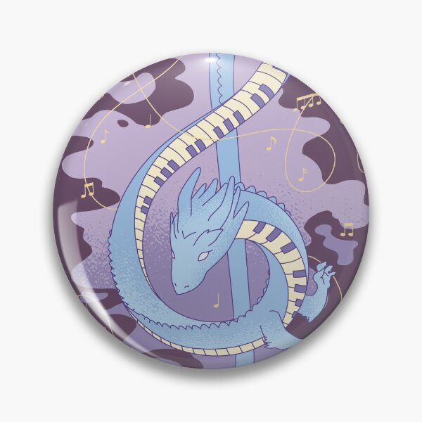 Item preview, Musical Dragon Piano Keys Music Notes Pianist Art designed and sold by MasterArtsman.