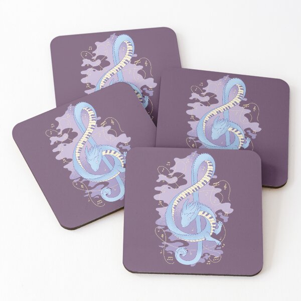 Item preview, Musical Dragon Piano Keys Music Notes Pianist Art designed and sold by MasterArtsman.
