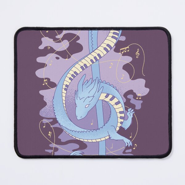 Item preview, Musical Dragon Piano Keys Music Notes Pianist Art designed and sold by MasterArtsman.