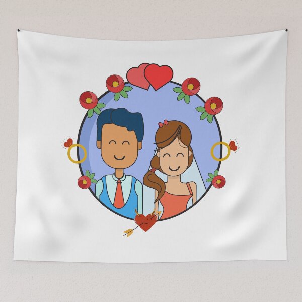 Item preview, wedding couple icon t-shirt | wedding couple icon sticker  t-shirt | wedding couple icon sticker  designed and sold by KARTICK DUTTA.