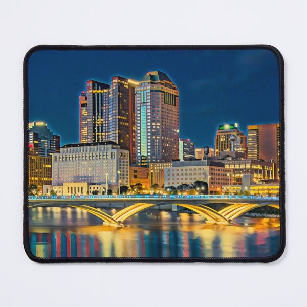Item preview, Columbus at Night, Ohio designed and sold by Sofia-Draws.