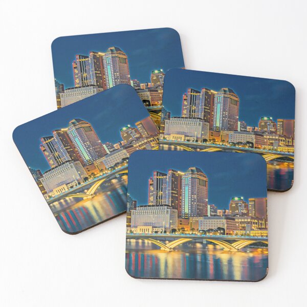 Item preview, Columbus at Night, Ohio designed and sold by Sofia-Draws.