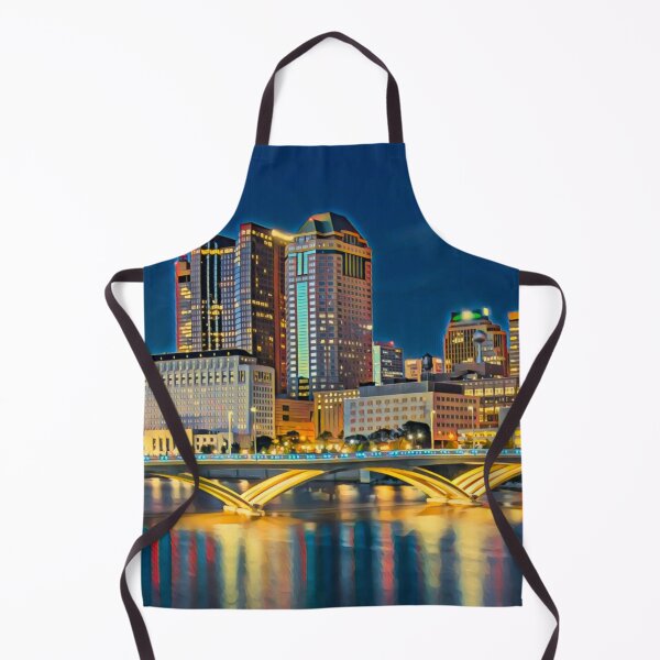 Item preview, Columbus at Night, Ohio designed and sold by Sofia-Draws.